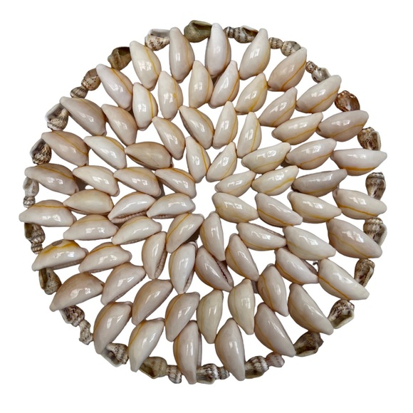 Hand made Two pieces of shell coasters 6” - Picture 2 of 5